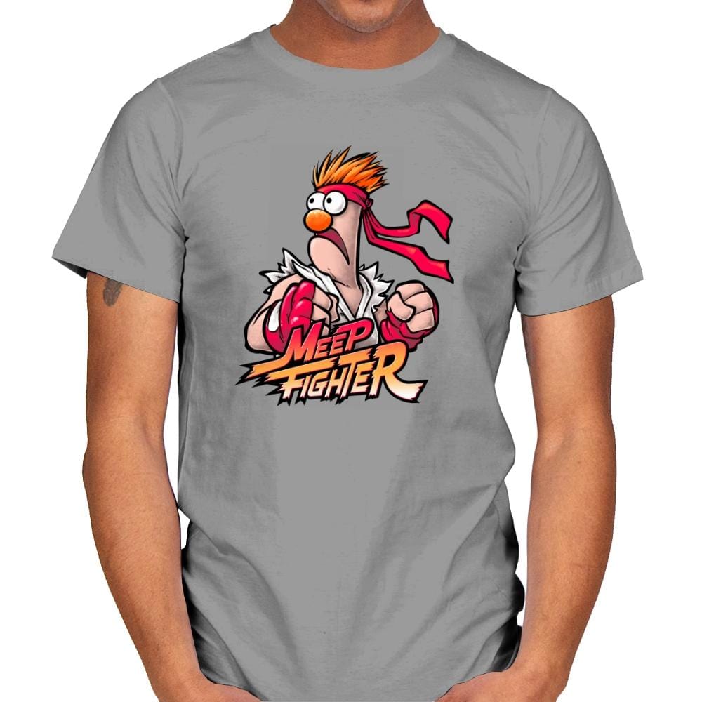 Meep Fighter Exclusive - Mens T-Shirts RIPT Apparel Small / Sport Grey