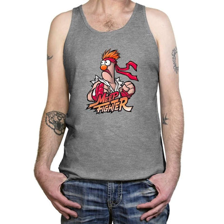 Meep Fighter Exclusive - Tanktop Tanktop RIPT Apparel X-Small / Athletic Heather