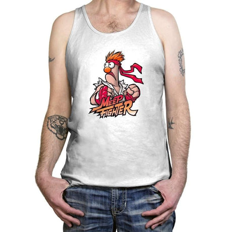 Meep Fighter Exclusive - Tanktop Tanktop RIPT Apparel X-Small / White