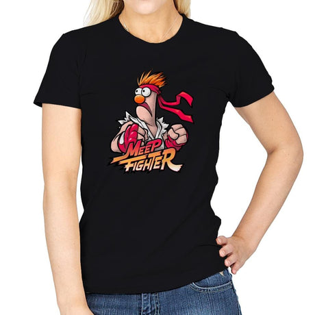 Meep Fighter Exclusive - Womens T-Shirts RIPT Apparel Small / Black