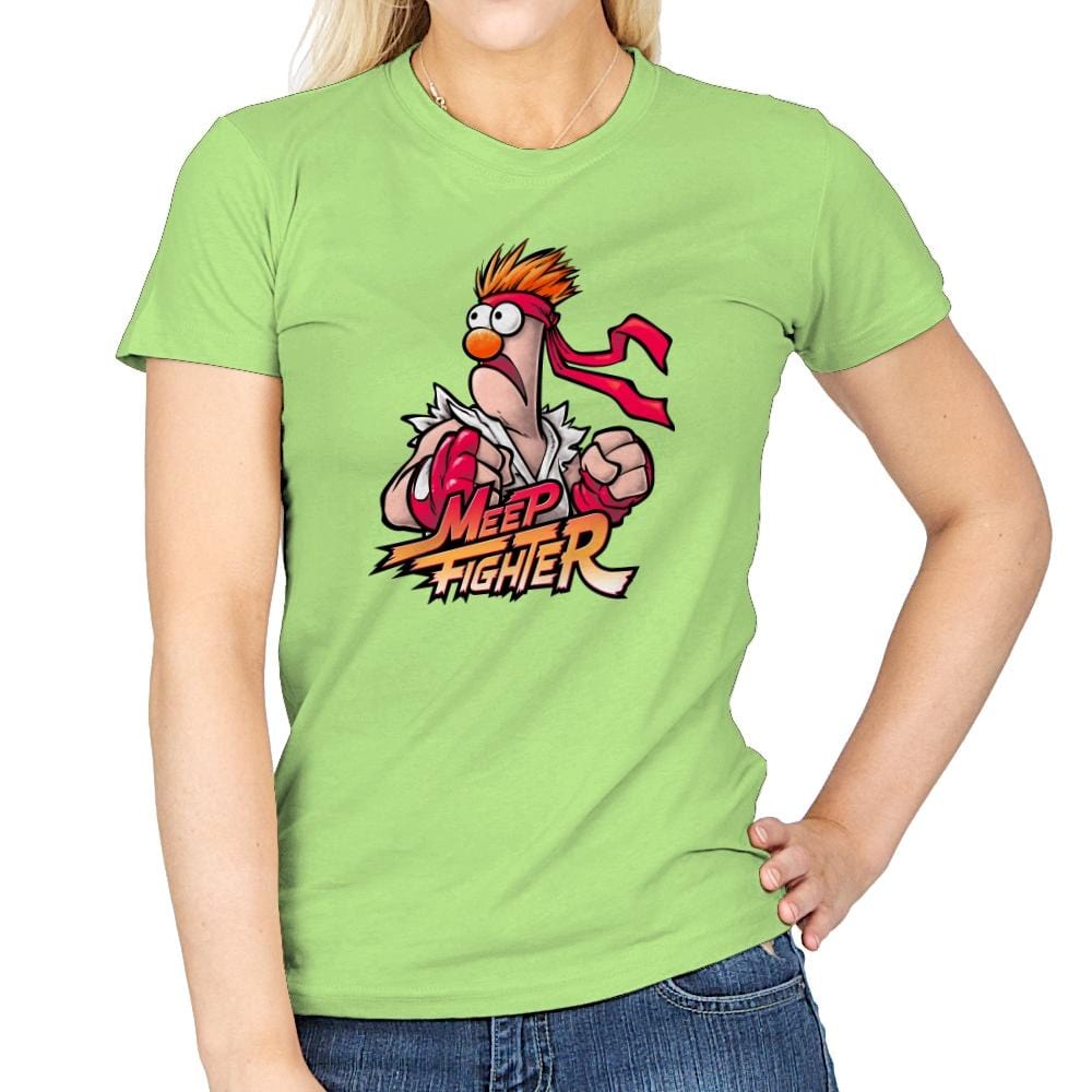 Meep Fighter Exclusive - Womens T-Shirts RIPT Apparel Small / Mint Green