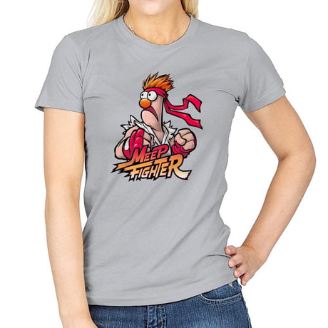 Meep Fighter Exclusive - Womens T-Shirts RIPT Apparel Small / Sport Grey