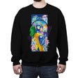 Mega Art Nouveau - Crew Neck Sweatshirt Crew Neck Sweatshirt RIPT Apparel Small / Black