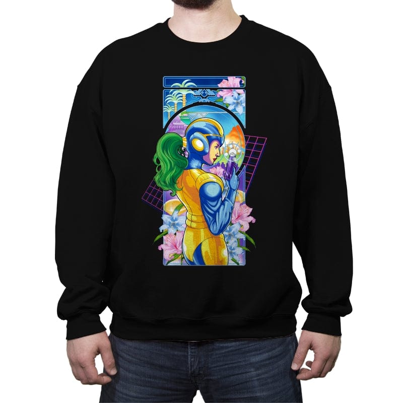 Mega Art Nouveau - Crew Neck Sweatshirt Crew Neck Sweatshirt RIPT Apparel Small / Black