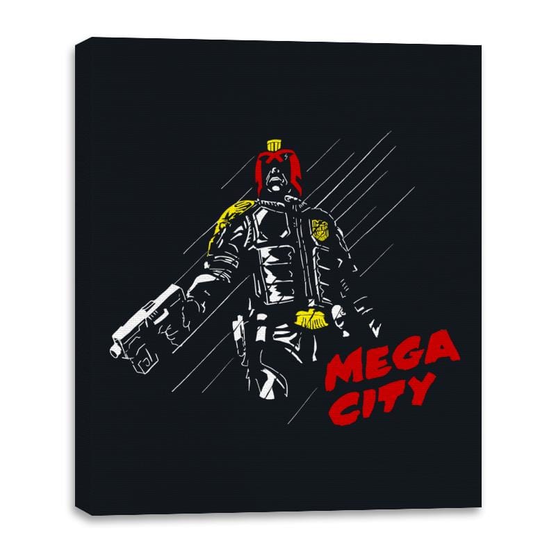 Mega City - Canvas Wraps Canvas Wraps RIPT Apparel 16x20 / Black