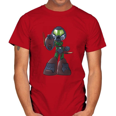 Mega Doom Slayer - Mens T-Shirts RIPT Apparel Small / Red