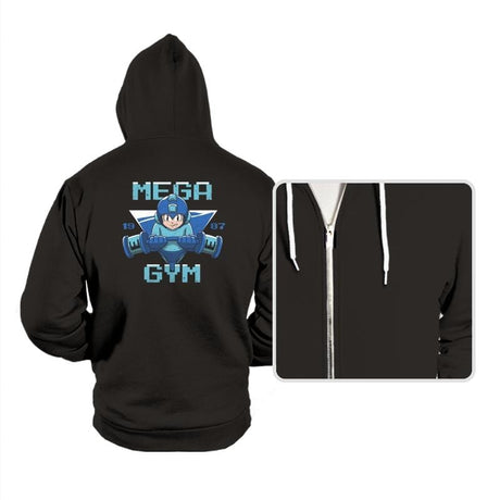 Mega Gym - Hoodies Hoodies RIPT Apparel Small / Black