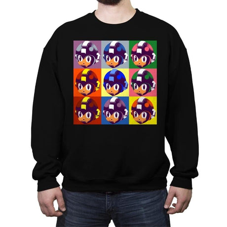 Mega Mon - Crew Neck Sweatshirt Crew Neck Sweatshirt RIPT Apparel Small / Black