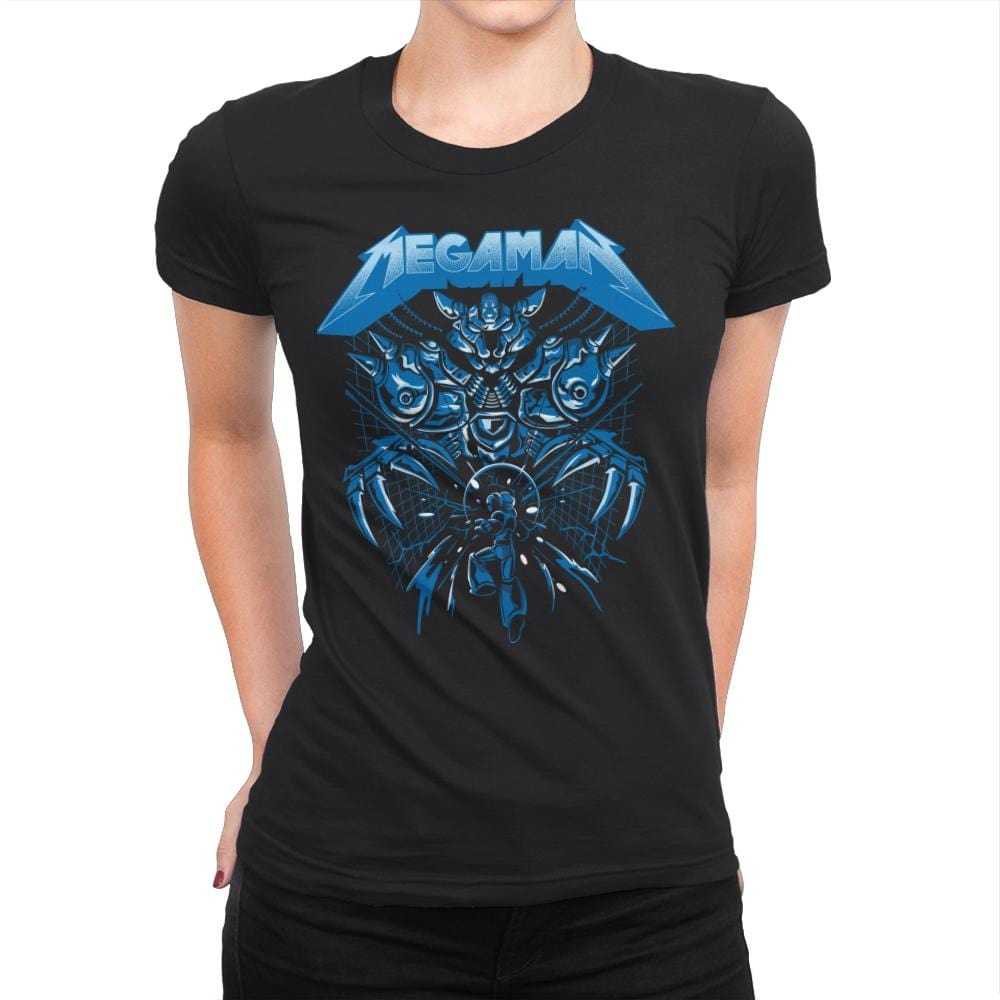 Mega Rockman - Womens Premium T-Shirts RIPT Apparel Small / Black