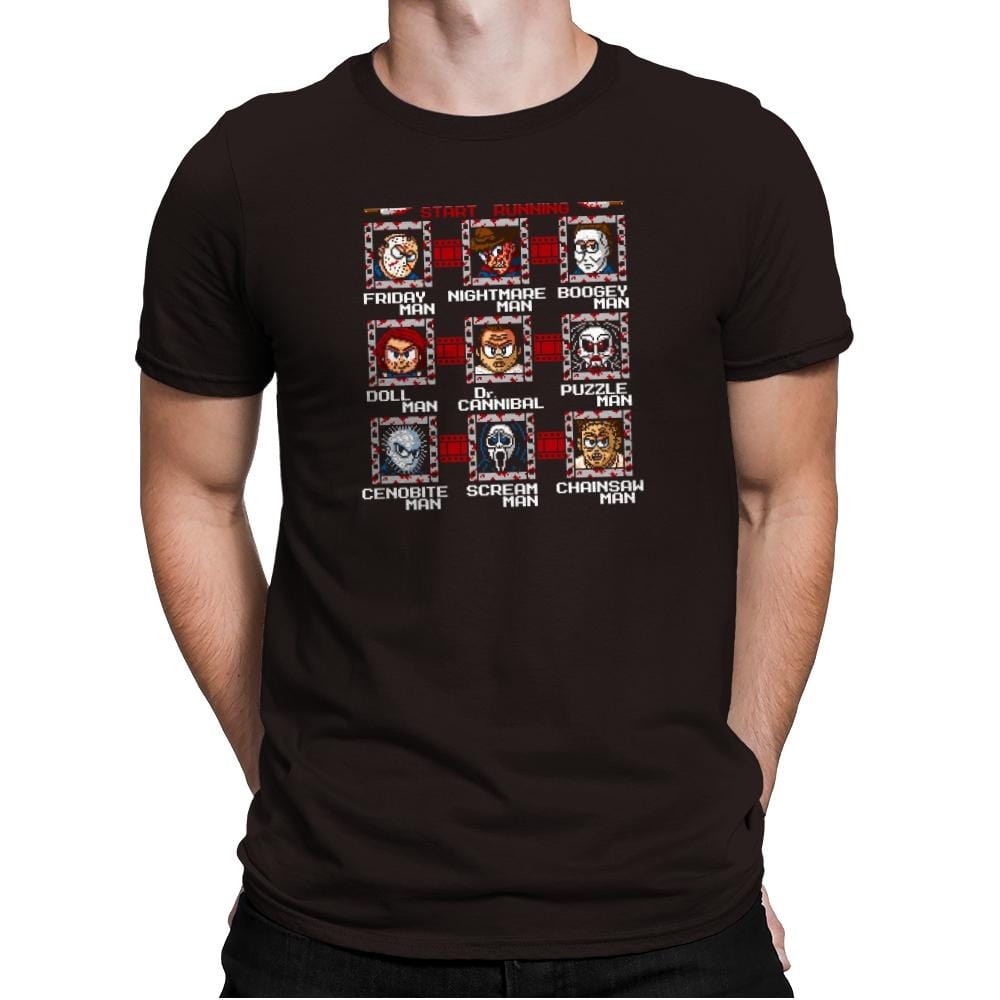 Mega Slashers Exclusive - Dead Pixels - Mens Premium T-Shirts RIPT Apparel Small / Dark Chocolate