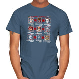 Mega Slashers Exclusive - Dead Pixels - Mens T-Shirts RIPT Apparel Small / Indigo Blue