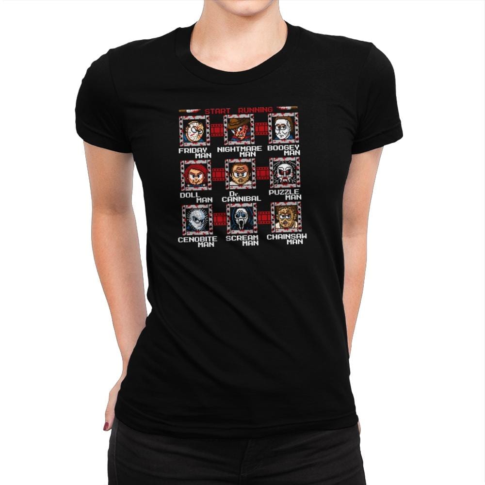 Mega Slashers Exclusive - Dead Pixels - Womens Premium T-Shirts RIPT Apparel Small / Indigo