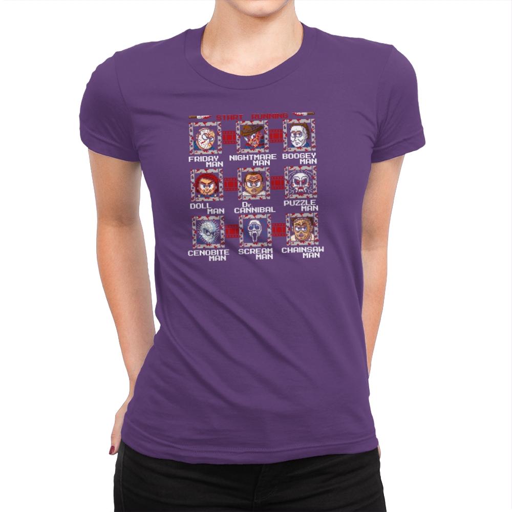 Mega Slashers Exclusive - Dead Pixels - Womens Premium T-Shirts RIPT Apparel Small / Purple Rush