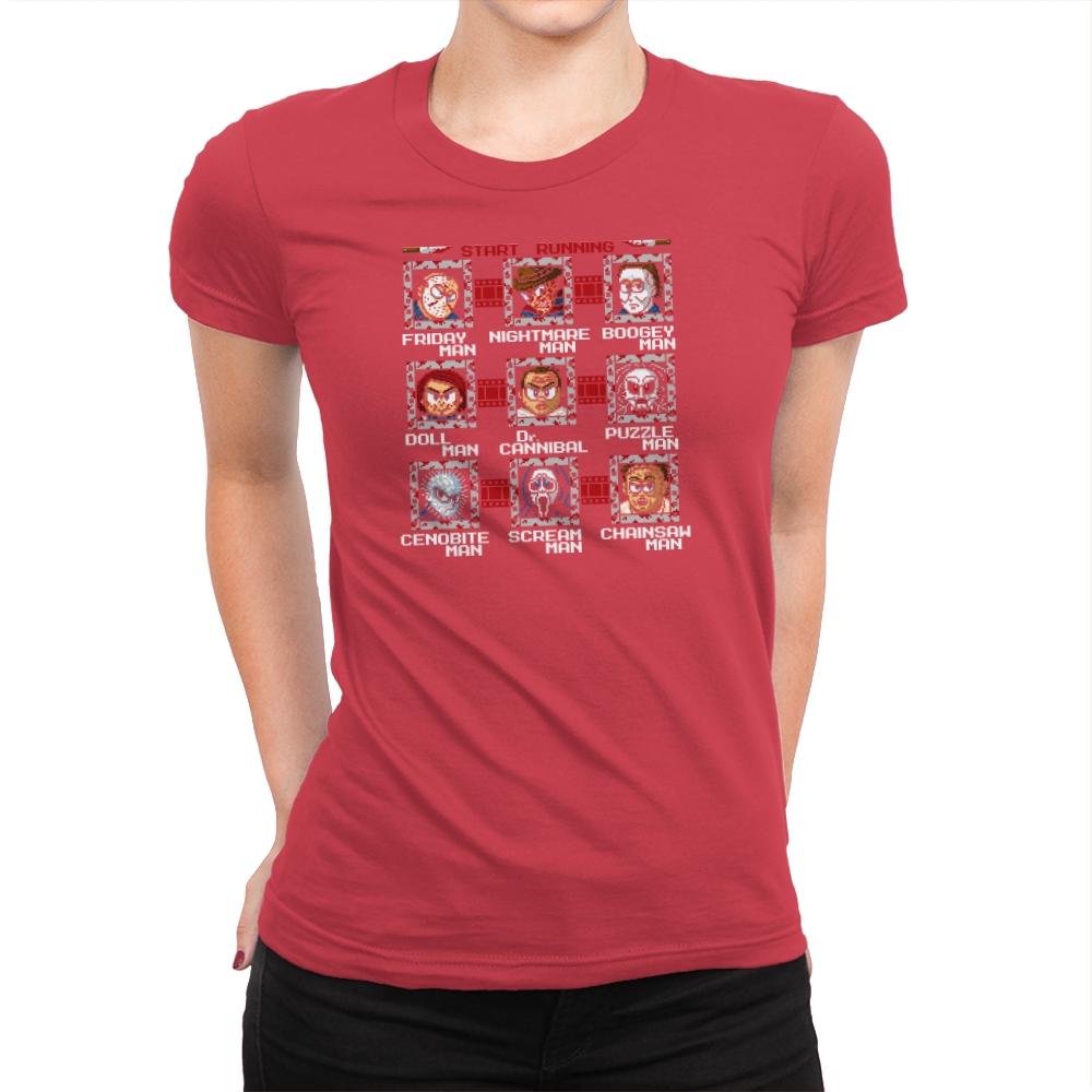 Mega Slashers Exclusive - Dead Pixels - Womens Premium T-Shirts RIPT Apparel Small / Red