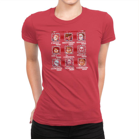 Mega Slashers Exclusive - Dead Pixels - Womens Premium T-Shirts RIPT Apparel Small / Red