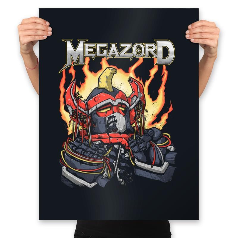 MEGAROBOT - Shirt Club - Prints Posters RIPT Apparel 18x24 / Black