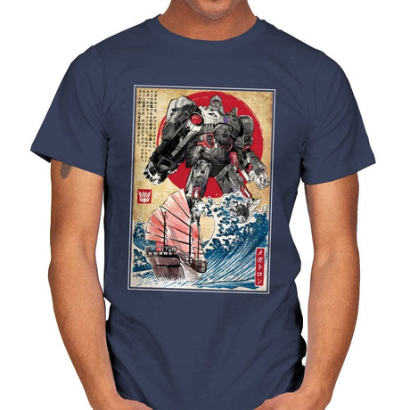 Megatron in Japan - Mens T-Shirts RIPT Apparel Small / Navy