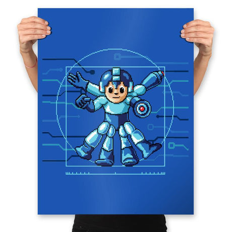 MegaVitruvianMan - Prints Posters RIPT Apparel 18x24 / Royal