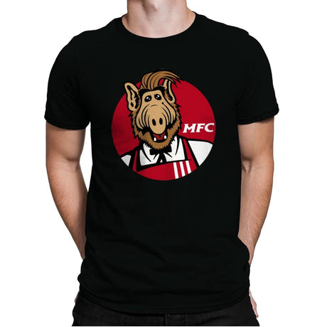 Melmac Fried Cat - Mens Premium T-Shirts RIPT Apparel Small / Black