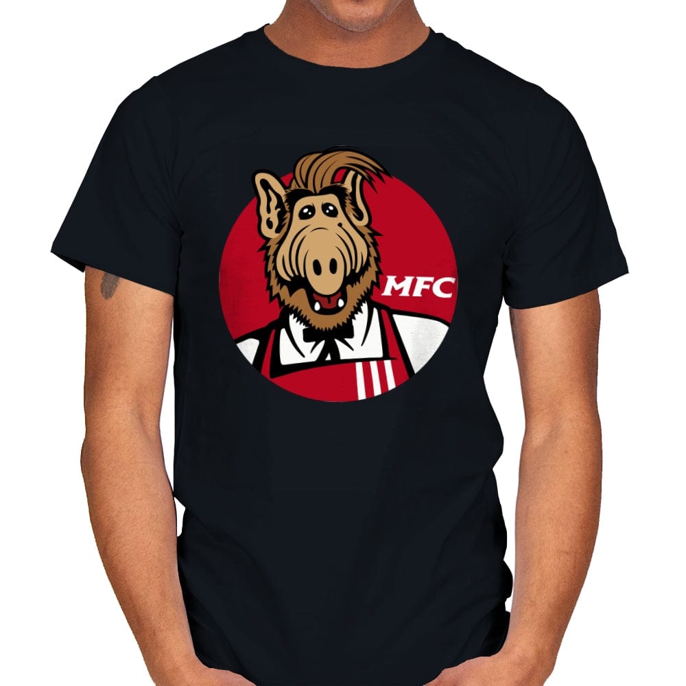 Melmac Fried Cat - Mens T-Shirts RIPT Apparel Small / Black