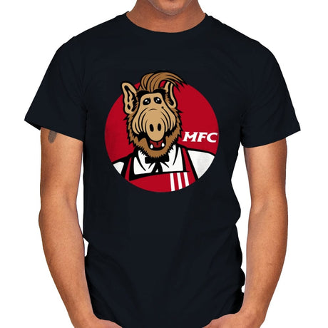 Melmac Fried Cat - Mens T-Shirts RIPT Apparel Small / Black