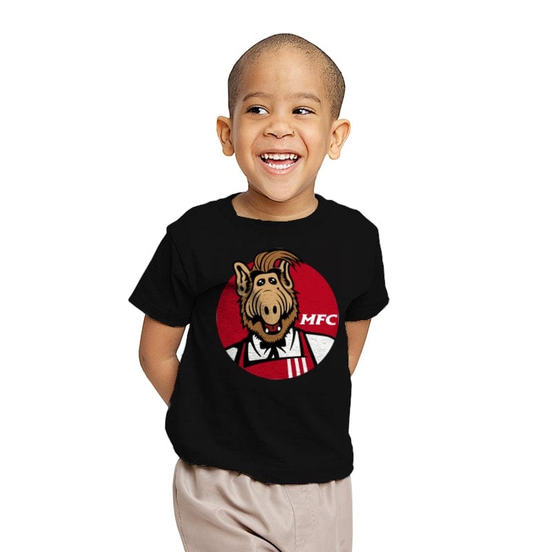 Melmac Fried Cat - Youth T-Shirts RIPT Apparel X-small / Black