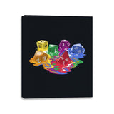 Melting Dice - Canvas Wraps Canvas Wraps RIPT Apparel 11x14 / Black