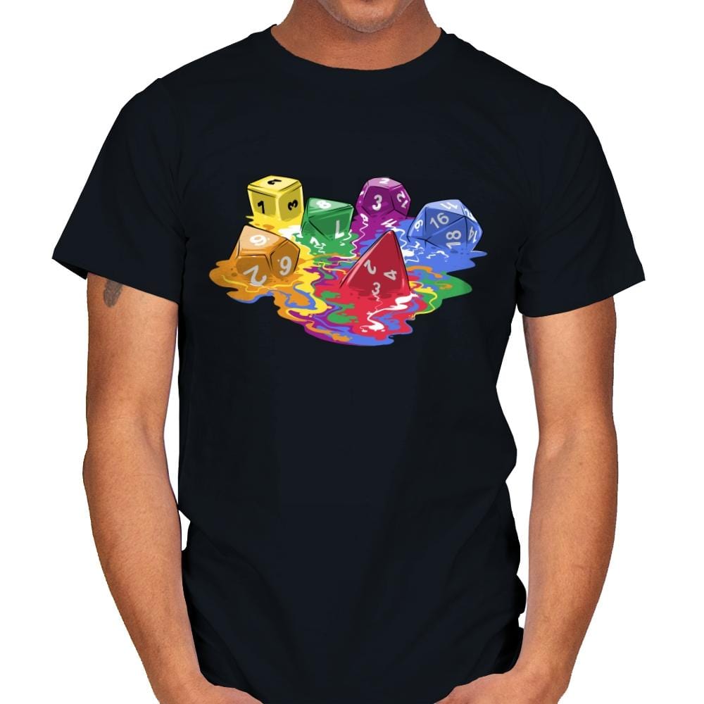 Melting Dice - Mens T-Shirts RIPT Apparel Small / Black