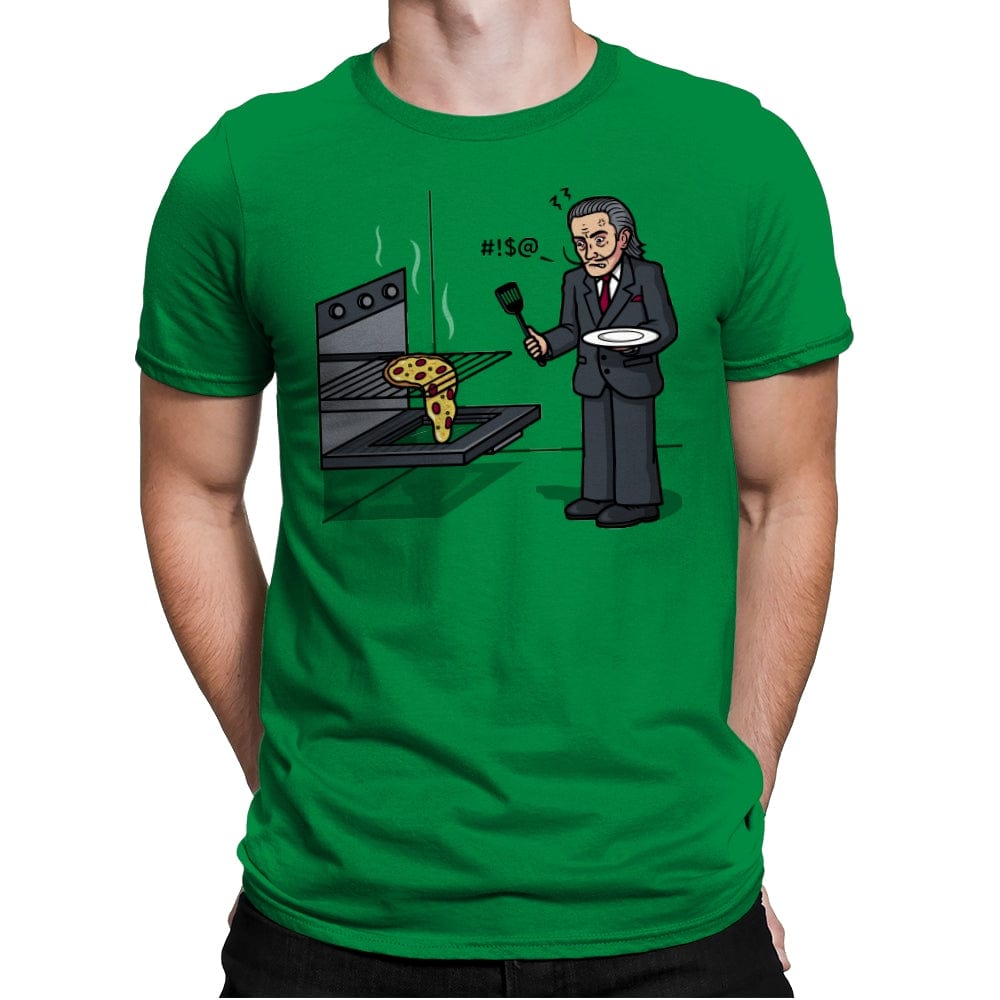 Melting Pizza! - Mens Premium T-Shirts RIPT Apparel Small / Kelly