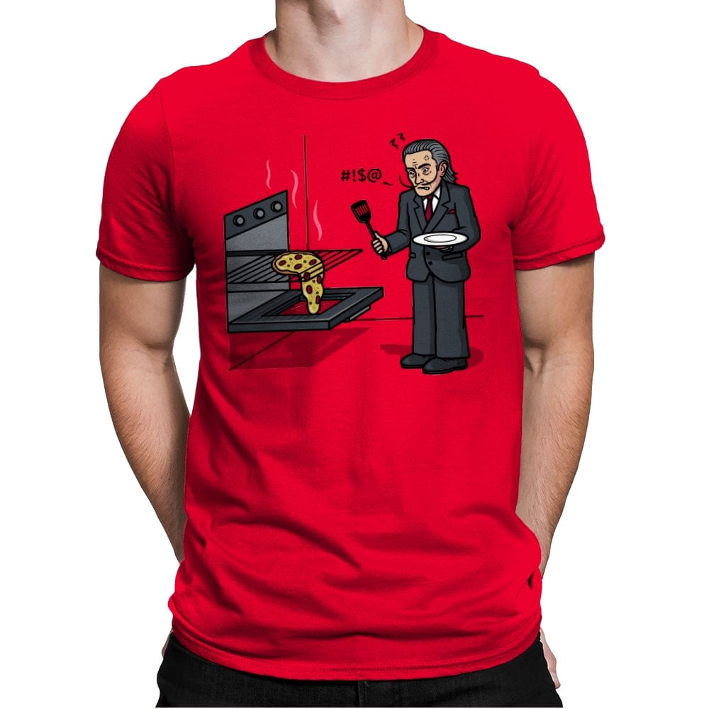 Melting Pizza! - Mens Premium T-Shirts RIPT Apparel Small / Red
