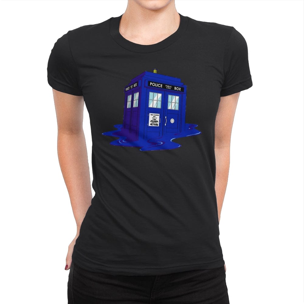 Melting Time Machine - Womens Premium T-Shirts RIPT Apparel Small / Black