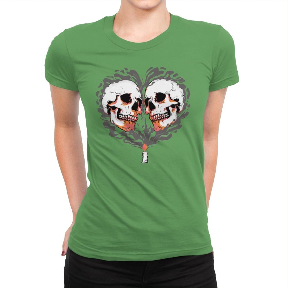 Memento Mori - Womens Premium T-Shirts RIPT Apparel Small / Kelly