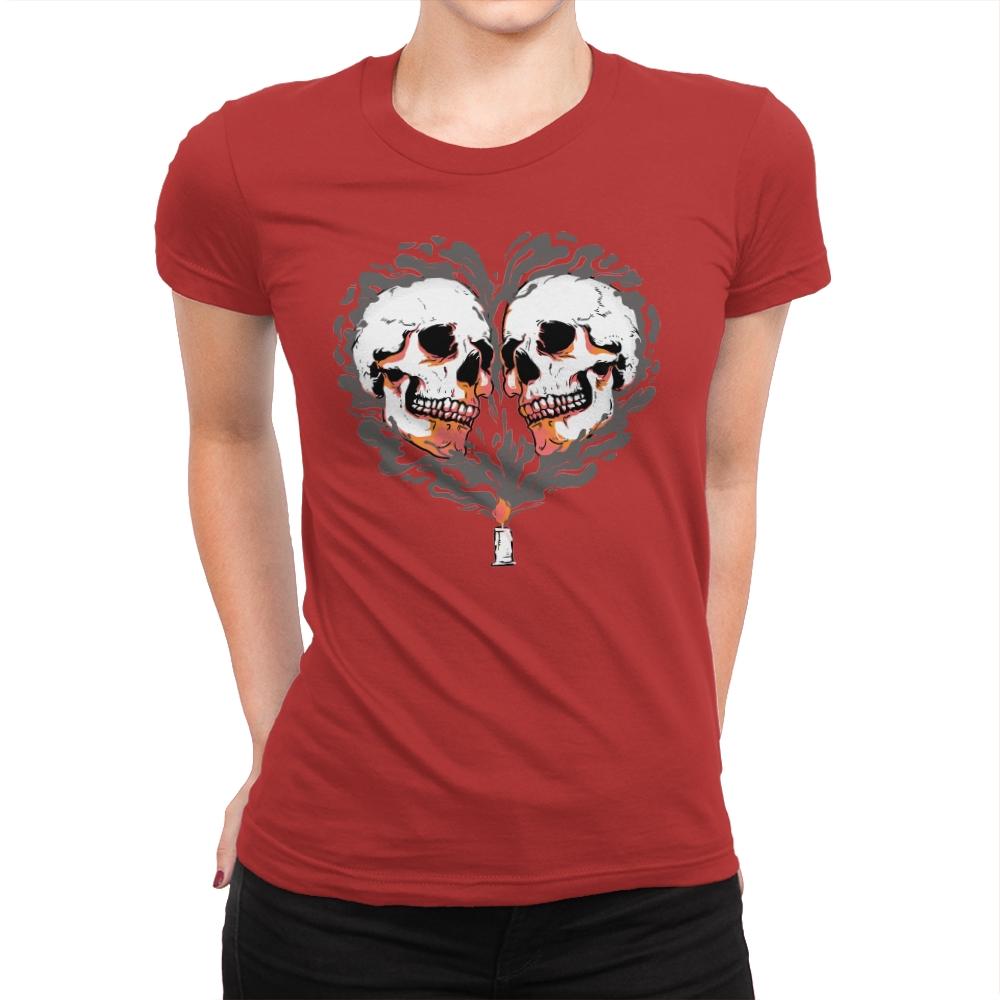 Memento Mori - Womens Premium T-Shirts RIPT Apparel Small / Red