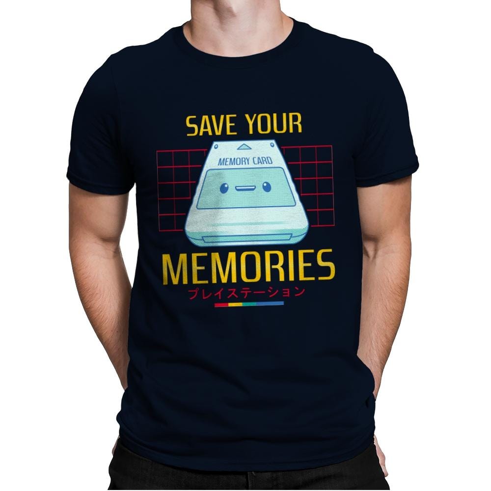 Memorycard - Mens Premium T-Shirts RIPT Apparel Small / Midnight Navy