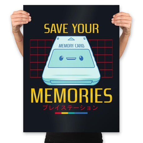Memorycard - Prints Posters RIPT Apparel 18x24 / Black