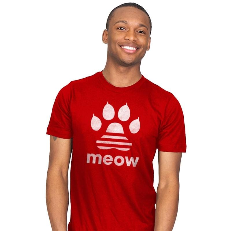 Meow Classic - Mens T-Shirts RIPT Apparel Small / Red