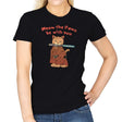Meow the Paws be with you - Womens T-Shirts RIPT Apparel Small / Black
