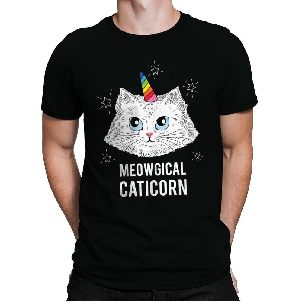 Meowgical Caticorn - Mens Premium T-Shirts RIPT Apparel Small / Black