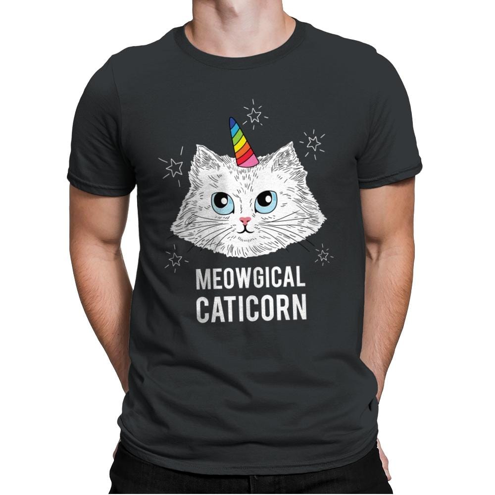 Meowgical Caticorn - Mens Premium T-Shirts RIPT Apparel Small / Heavy Metal