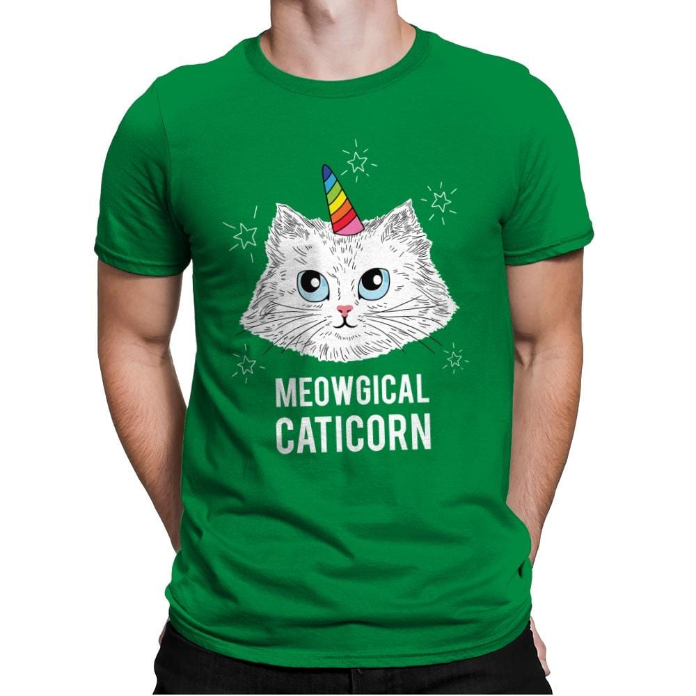 Meowgical Caticorn - Mens Premium T-Shirts RIPT Apparel Small / Kelly