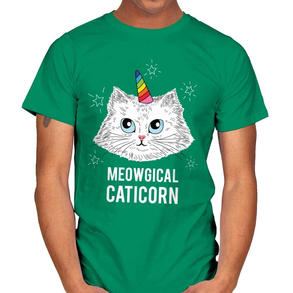 Meowgical Caticorn - Mens T-Shirts RIPT Apparel Small / Kelly