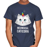 Meowgical Caticorn - Mens T-Shirts RIPT Apparel Small / Navy
