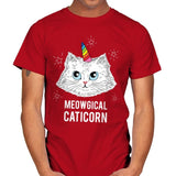 Meowgical Caticorn - Mens T-Shirts RIPT Apparel Small / Red