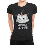 Meowgical Caticorn - Womens Premium T-Shirts RIPT Apparel Small / Black