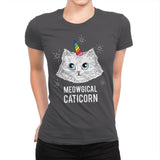 Meowgical Caticorn - Womens Premium T-Shirts RIPT Apparel Small / Heavy Metal