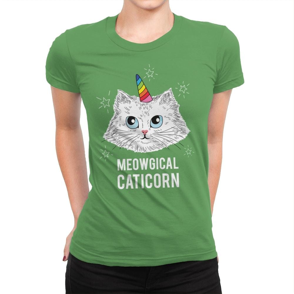 Meowgical Caticorn - Womens Premium T-Shirts RIPT Apparel Small / Kelly