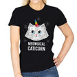 Meowgical Caticorn - Womens T-Shirts RIPT Apparel Small / Black