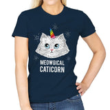 Meowgical Caticorn - Womens T-Shirts RIPT Apparel Small / Navy