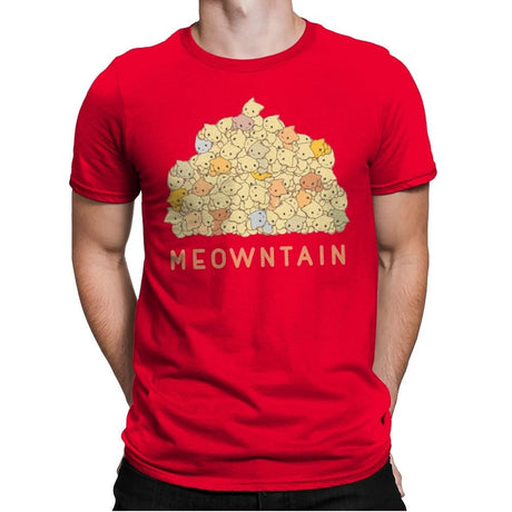 Meowntaintop - Mens Premium T-Shirts RIPT Apparel Small / Red