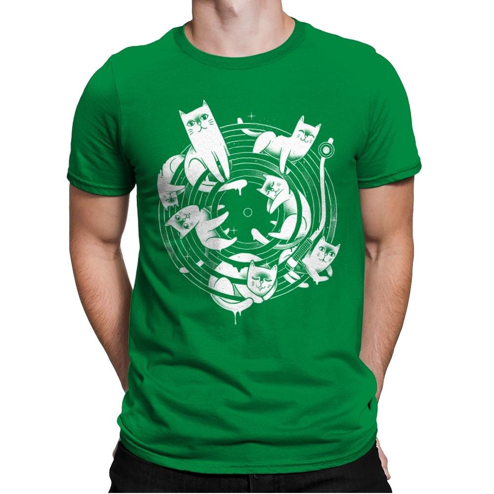 Meowsical - Mens Premium T-Shirts RIPT Apparel Small / Kelly